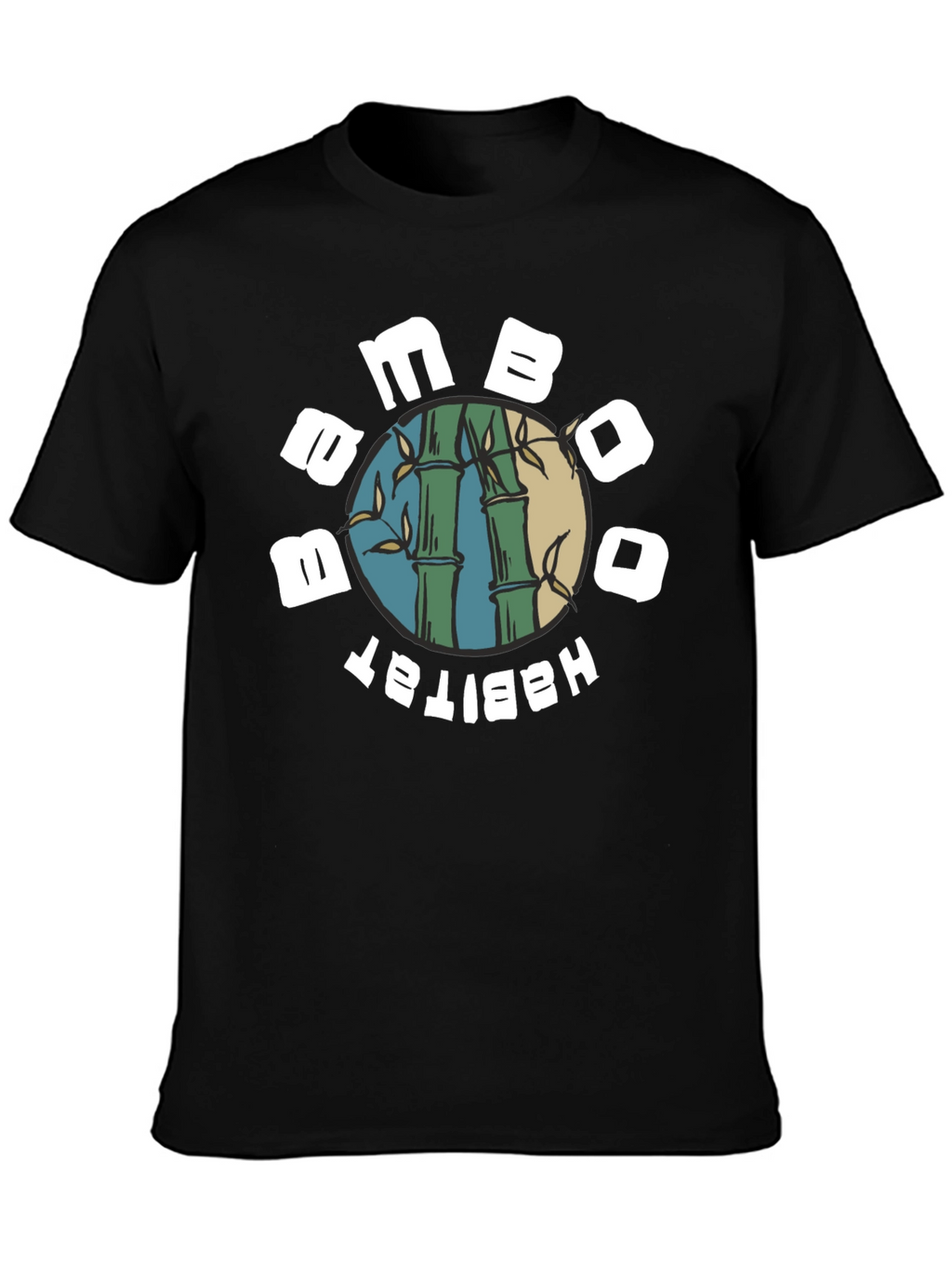 Bamboo Habitat Graphic T-Shirt - Black
