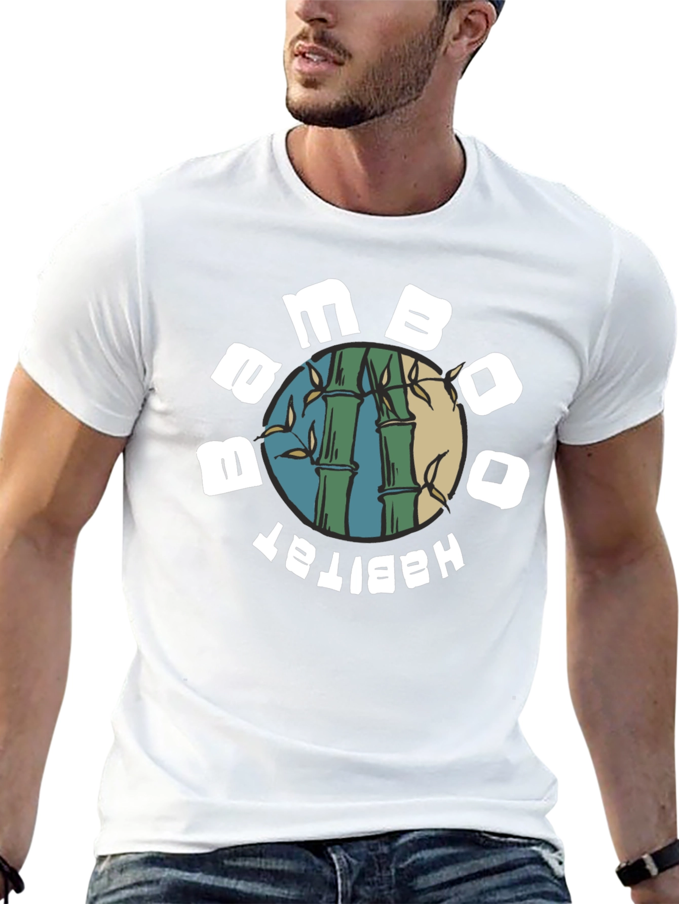 Bamboo Habitat Graphic T-Shirt - Black