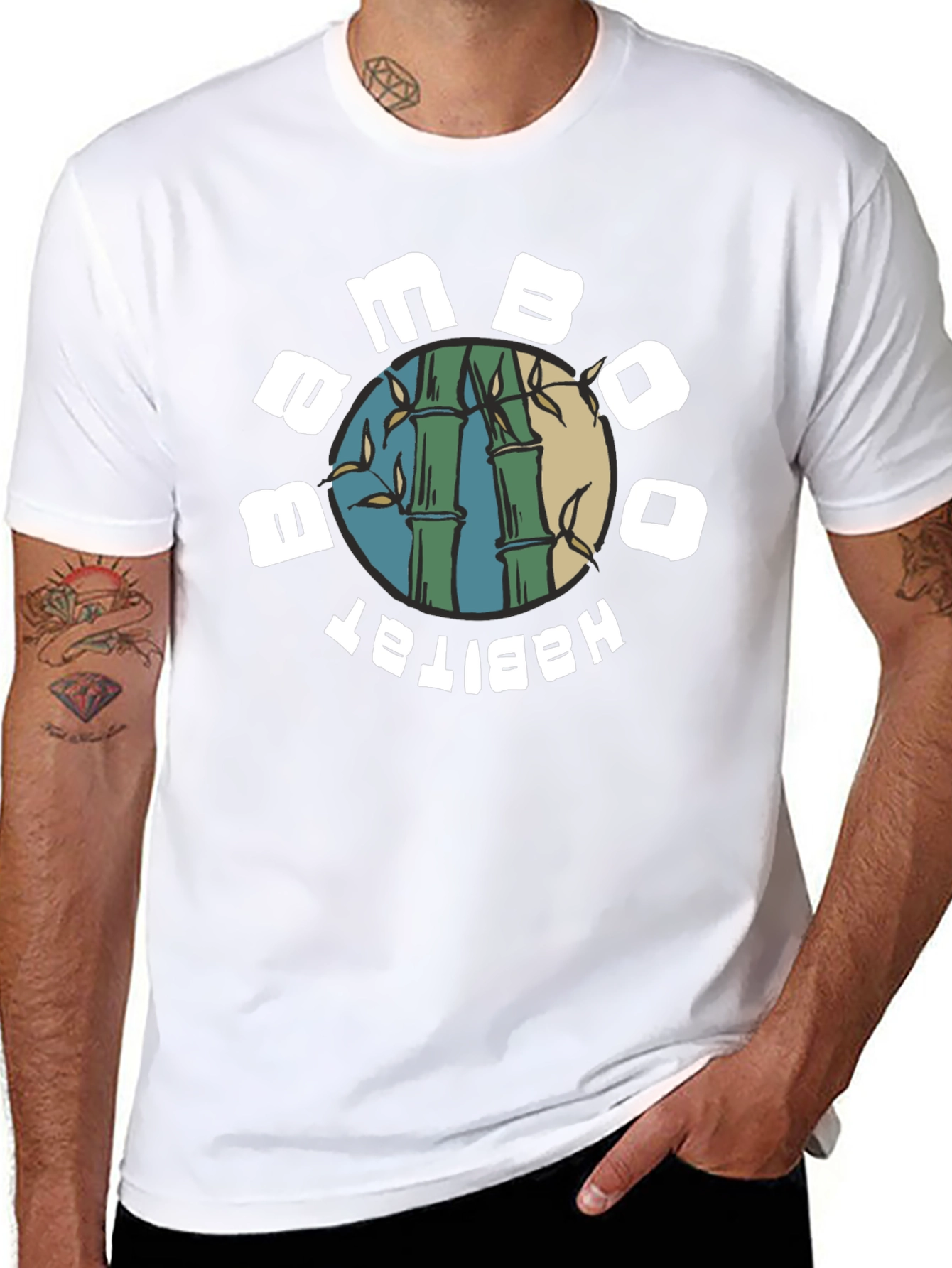 Bamboo Habitat Graphic T-Shirt - Black
