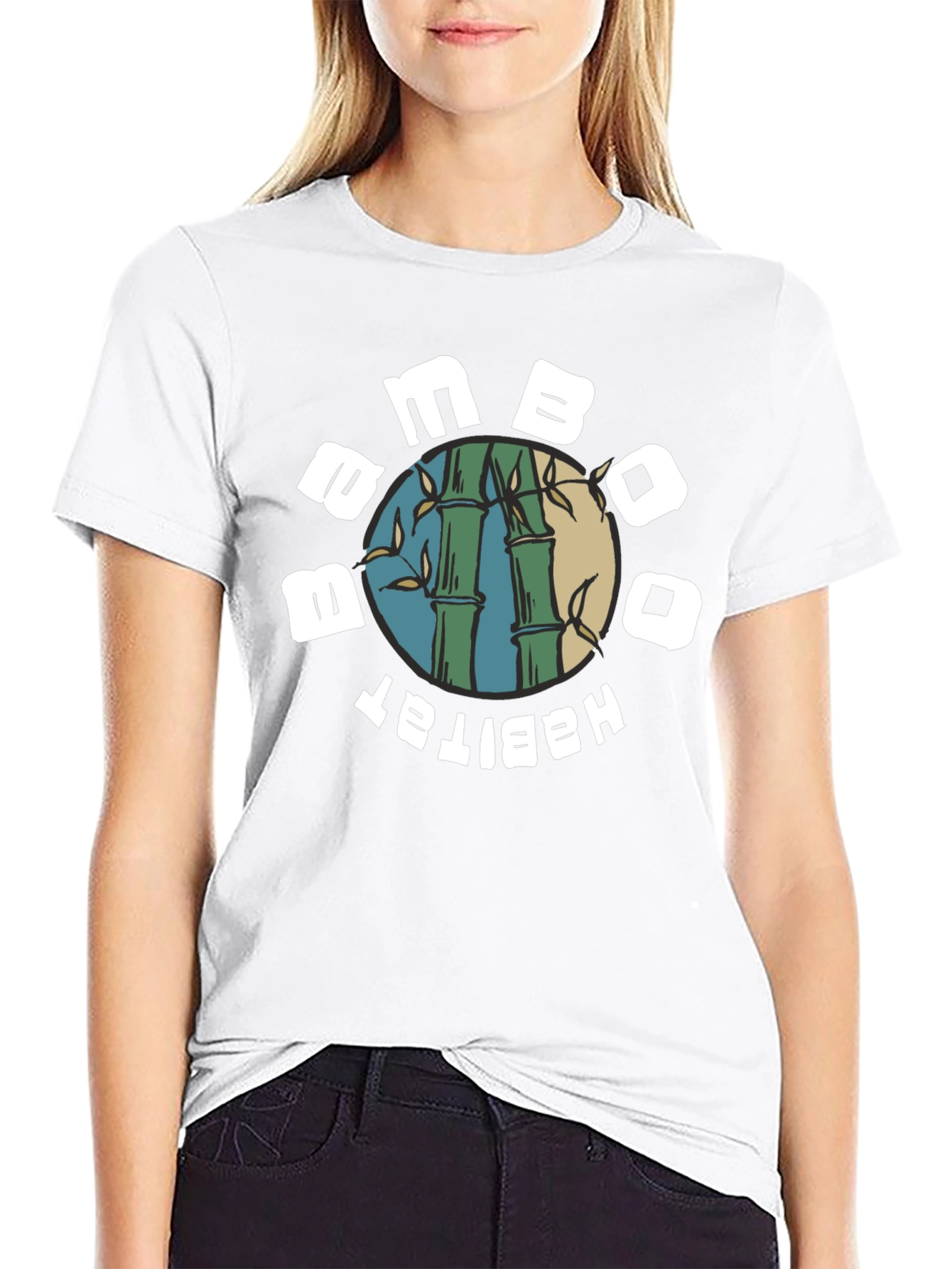Bamboo Habitat Graphic T-Shirt - Black