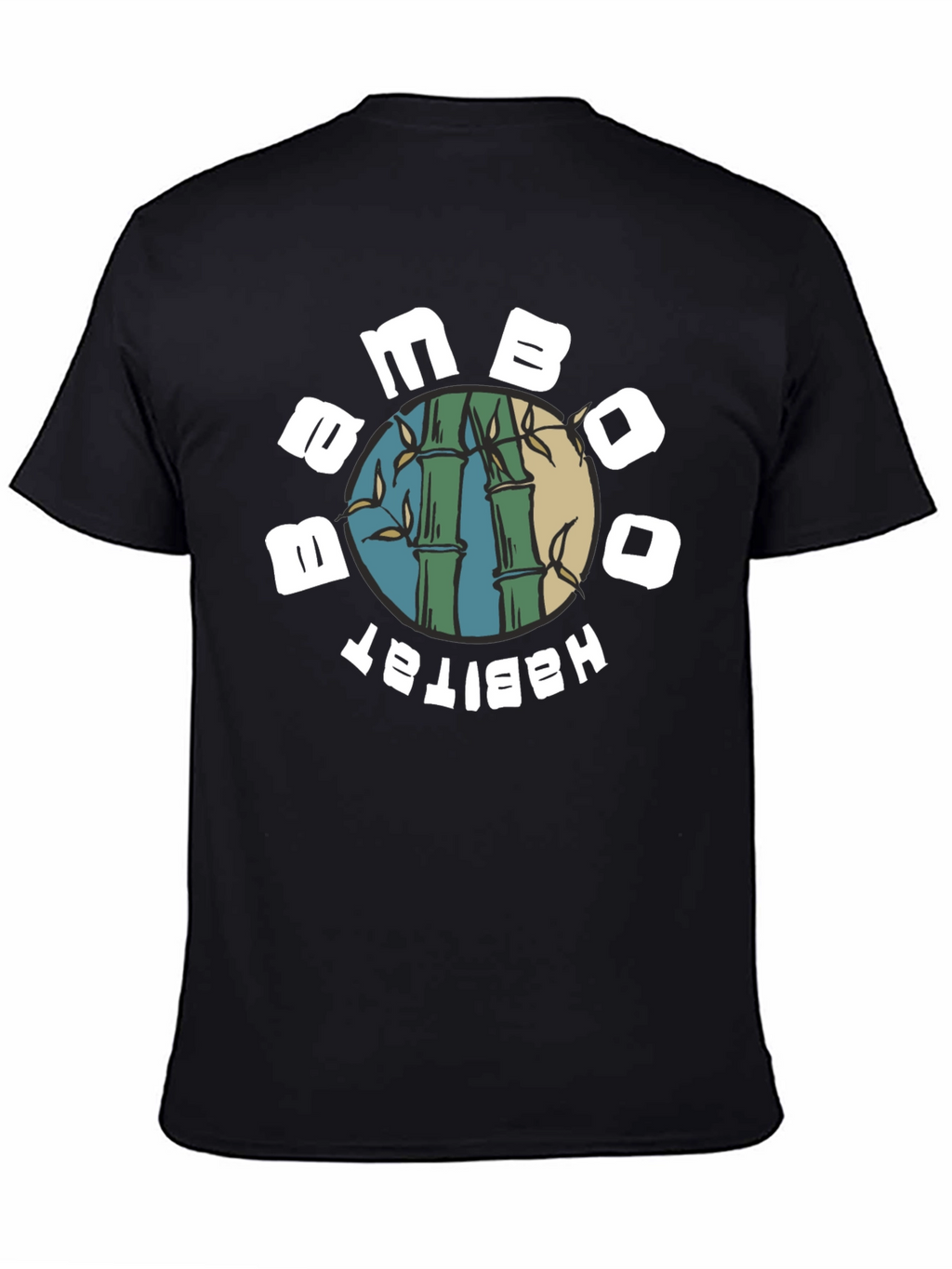 Bamboo Habitat Graphic T-Shirt - Black