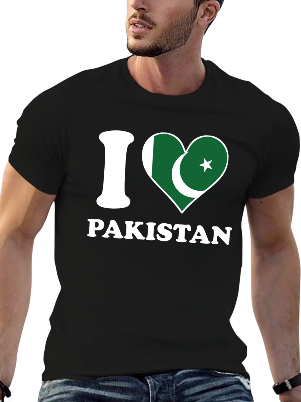 I Love Pakistan T-Shirt - Country Flag Heart Design
