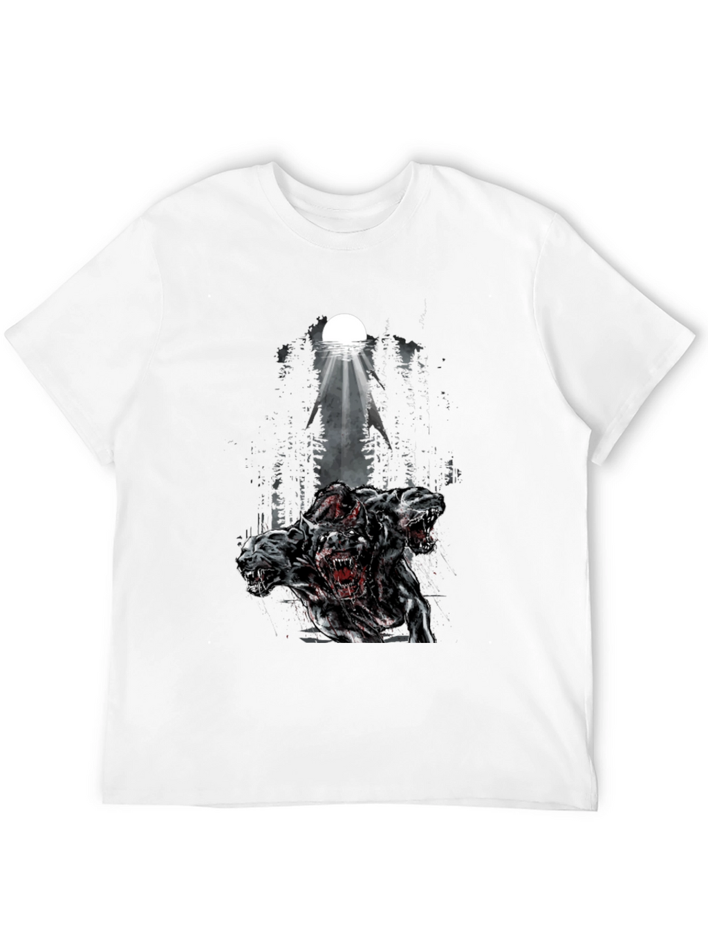 Three Headed Dog Graphic Tee - Black