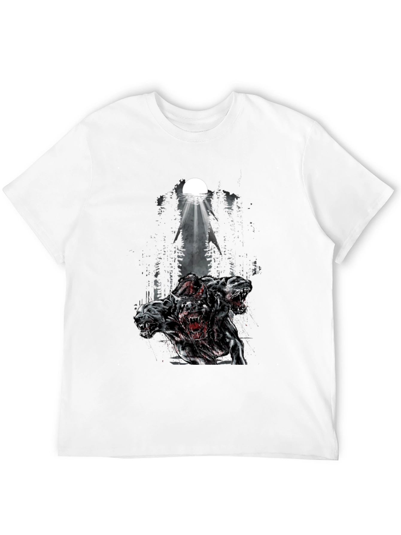 Three Headed Dog Graphic Tee - Black