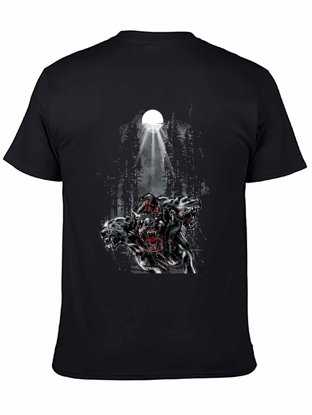 Three Headed Dog Graphic Tee - Black