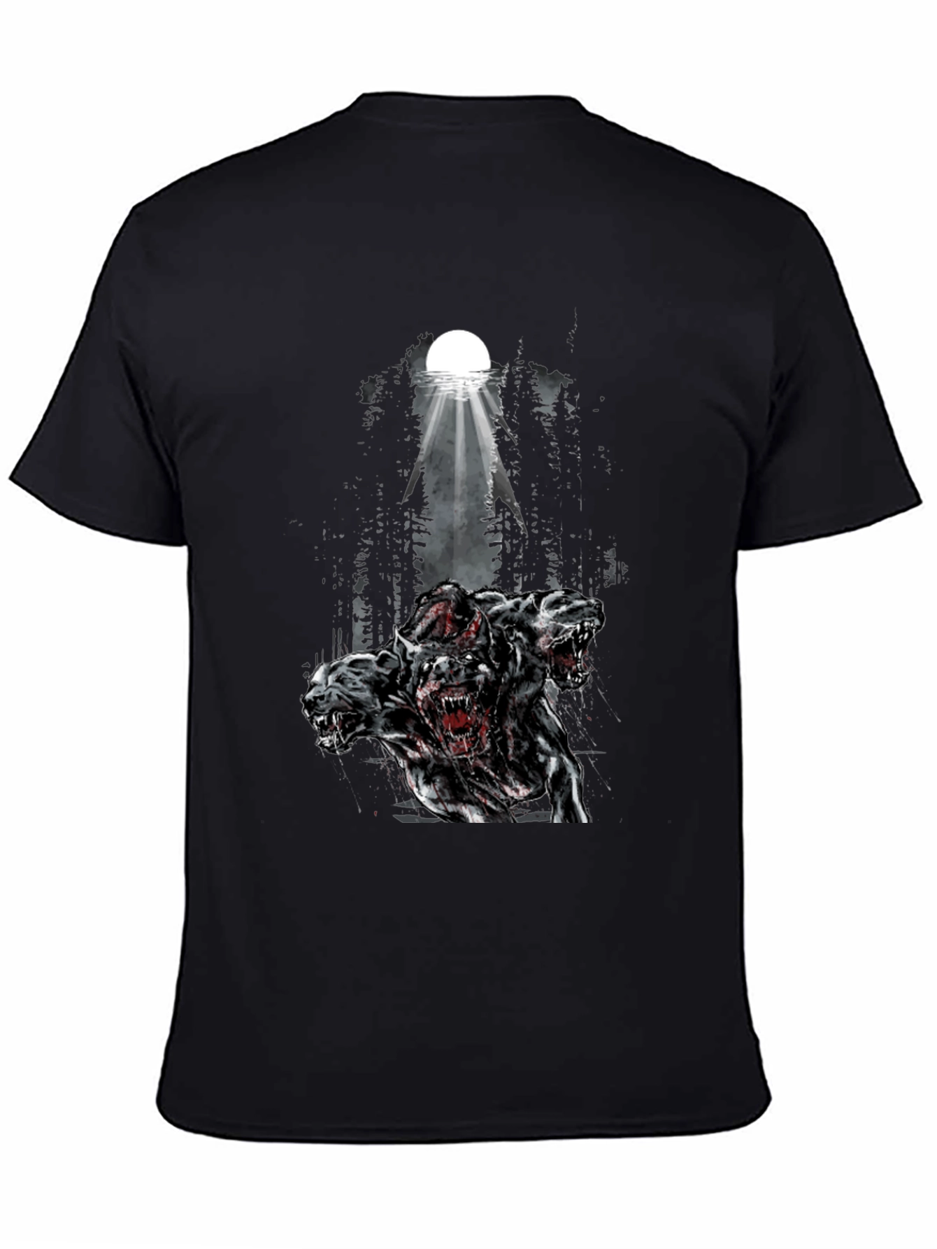 Three Headed Dog Graphic Tee - Black