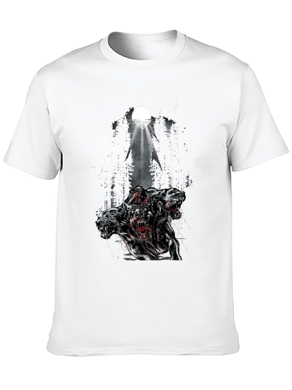 Three Headed Dog Graphic Tee - Black