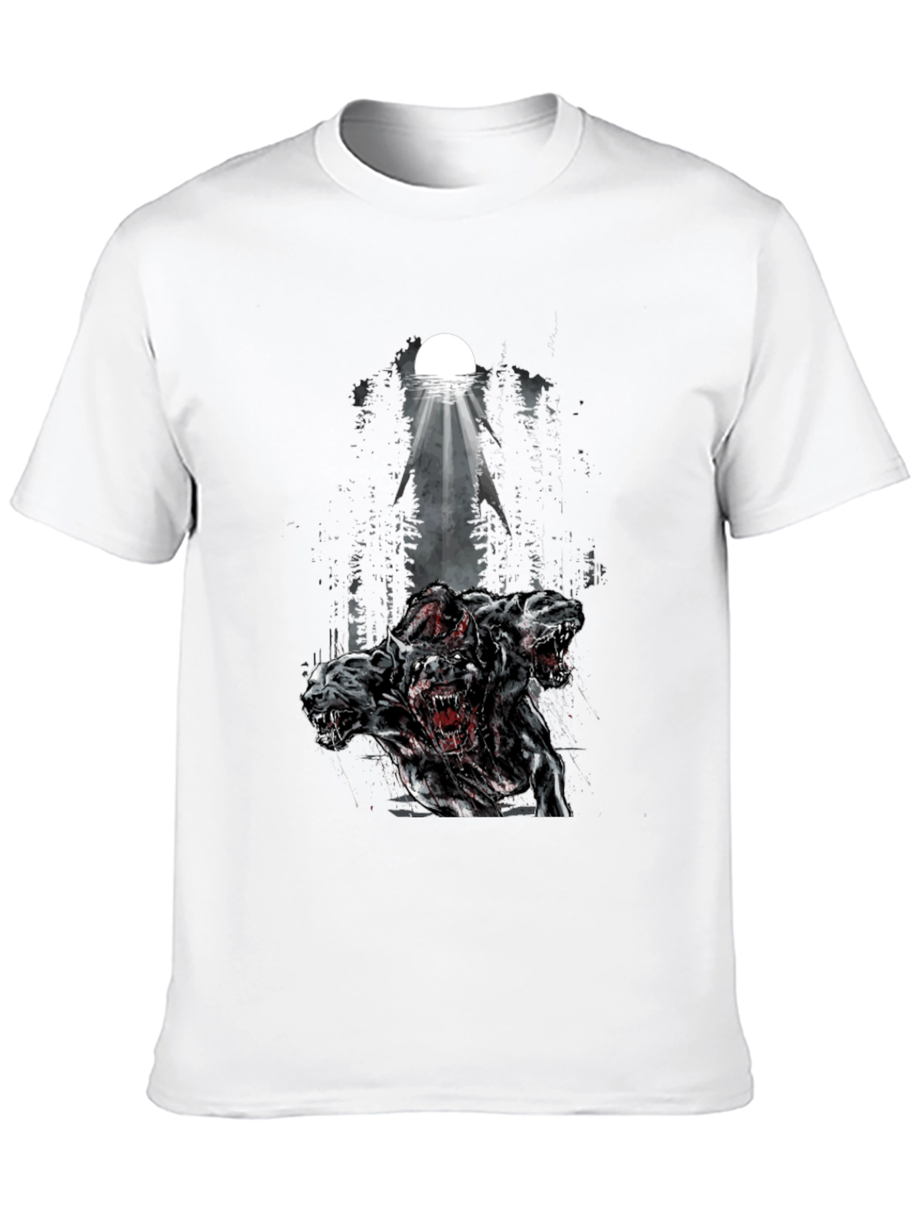 Three Headed Dog Graphic Tee - Black