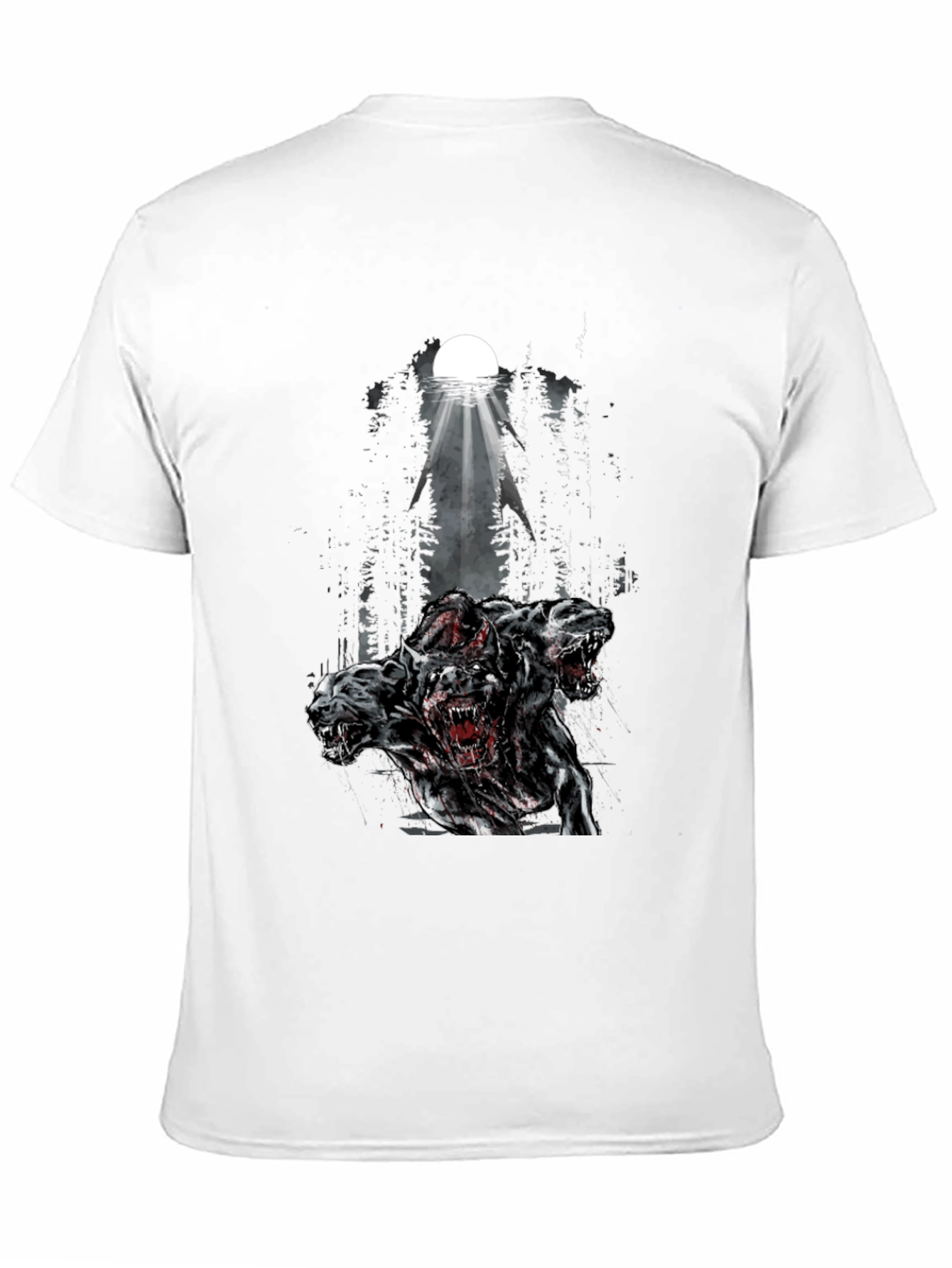Three Headed Dog Graphic Tee - Black