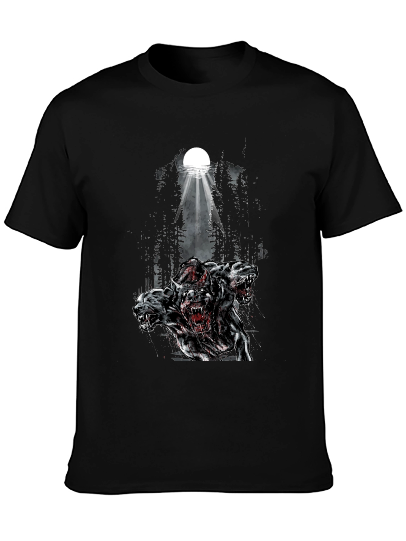 Three Headed Dog Graphic Tee - Black