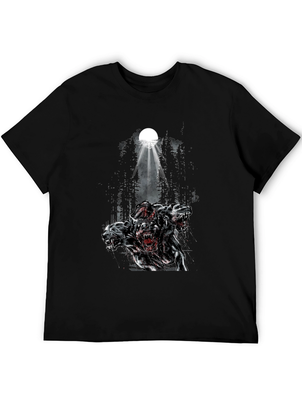 Three Headed Dog Graphic Tee - Black