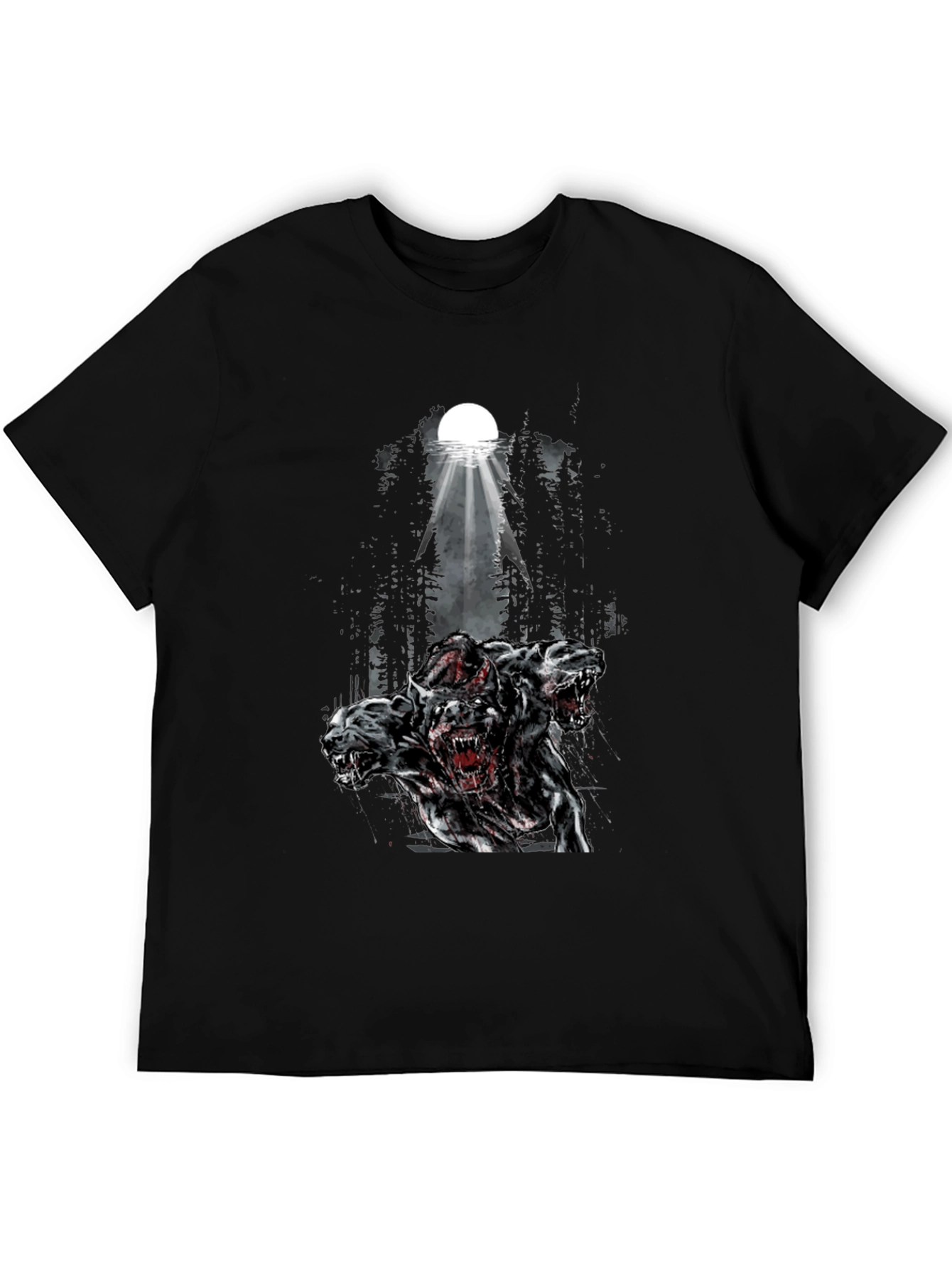 Three Headed Dog Graphic Tee - Black