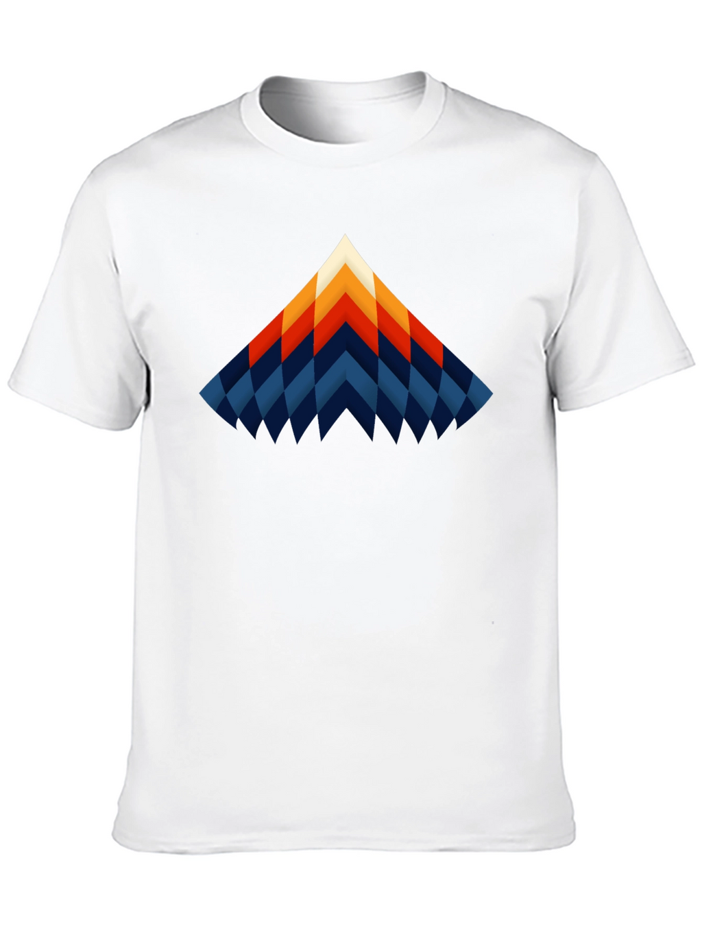 Geometric Chevron Graphic Black T-Shirt