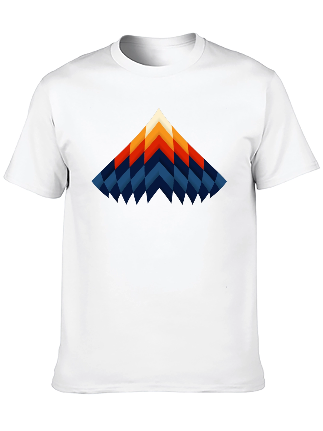 Geometric Chevron Graphic Black T-Shirt