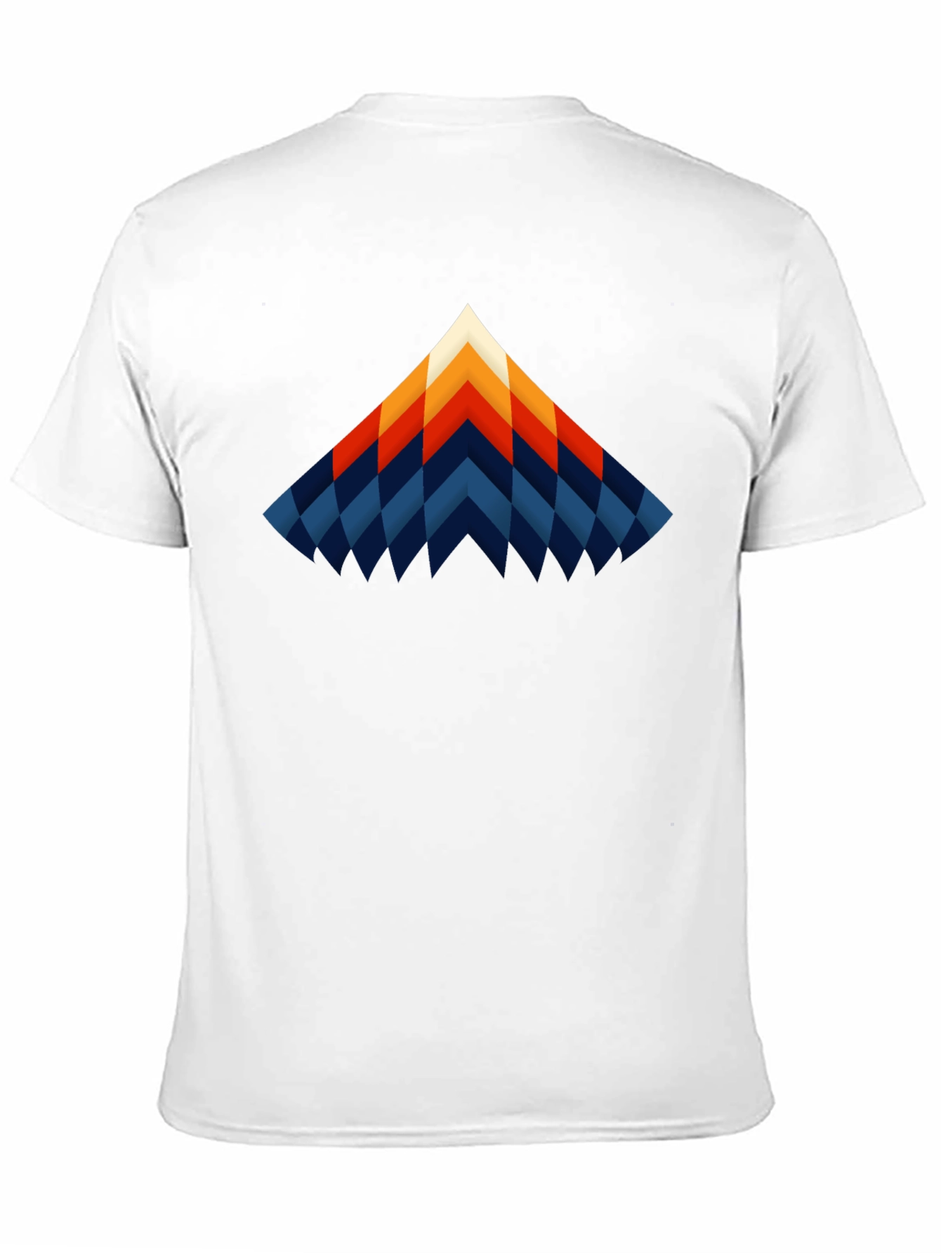 Geometric Chevron Graphic Black T-Shirt