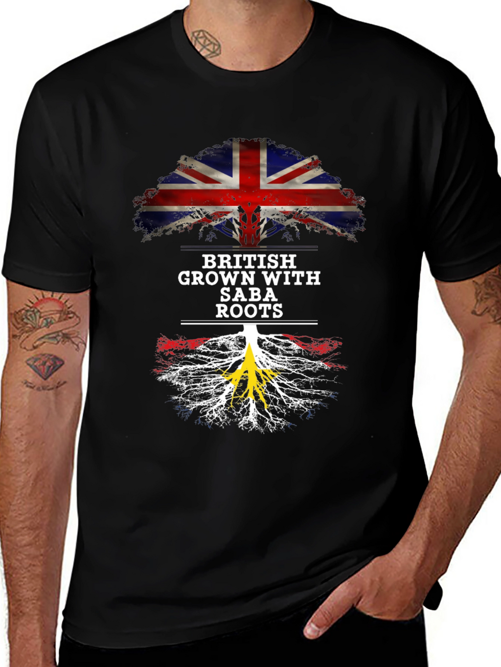British Grown with Saba Roots T-Shirt