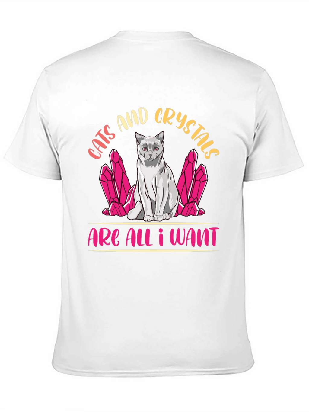 Cats and Crystals Graphic T-Shirt