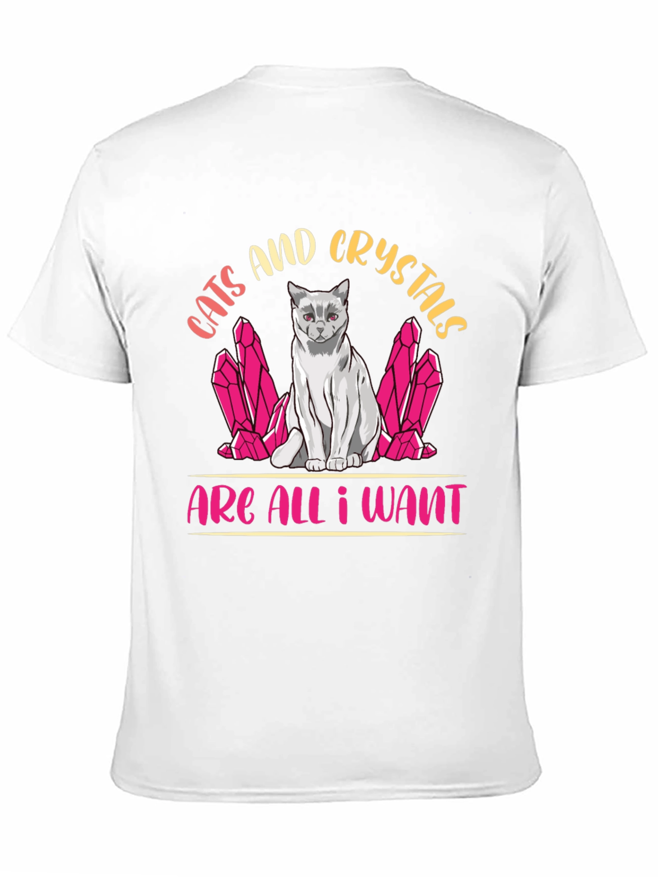 Cats and Crystals Graphic T-Shirt
