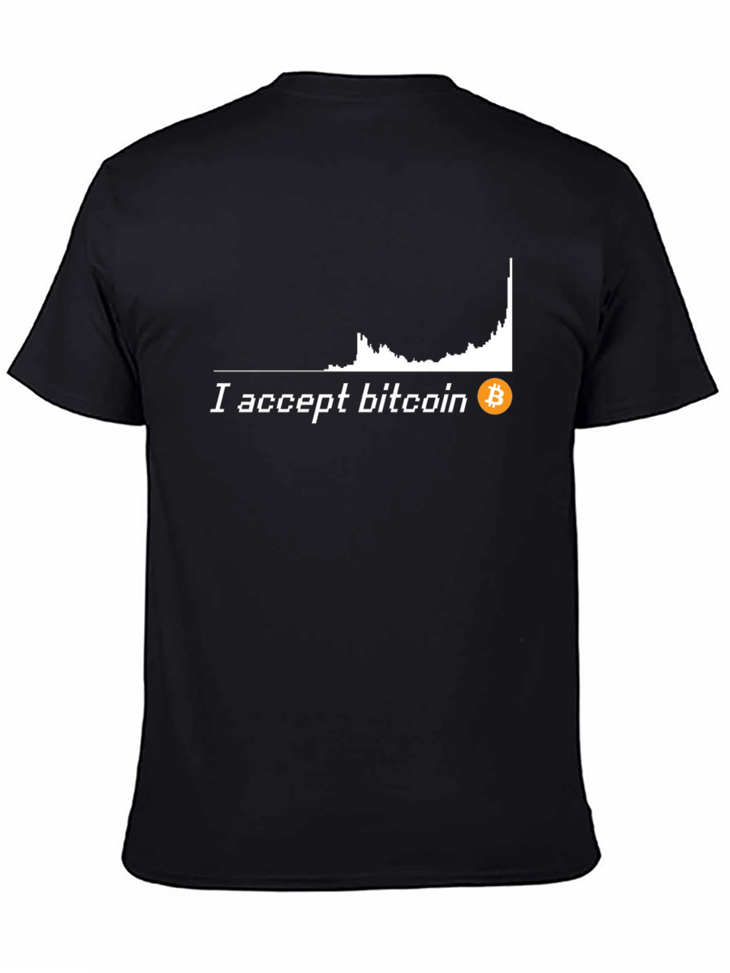 I Accept Bitcoin Black T-Shirt Crypto Currency