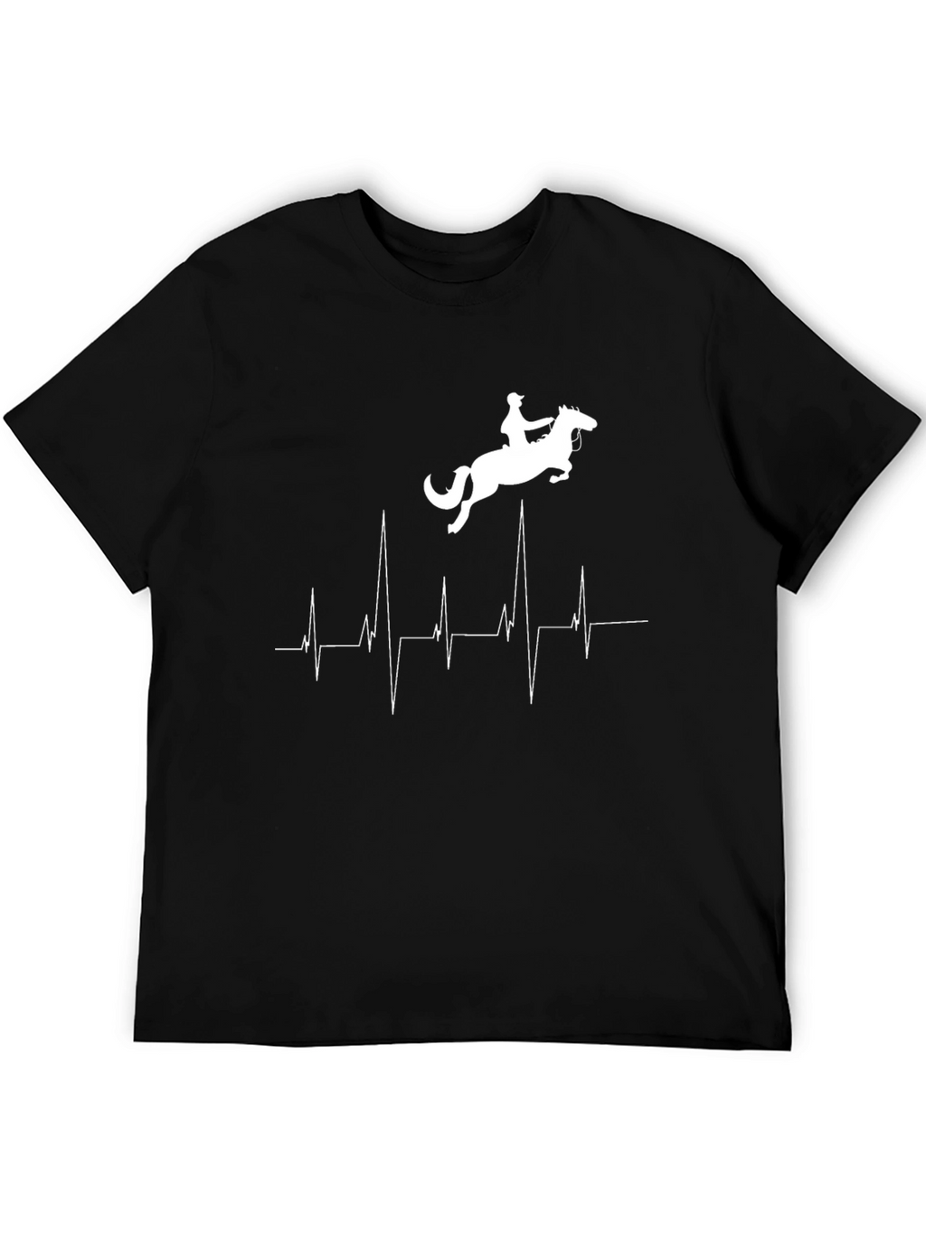 Equestrian Heartbeat T-Shirt - Horse Riding Passion