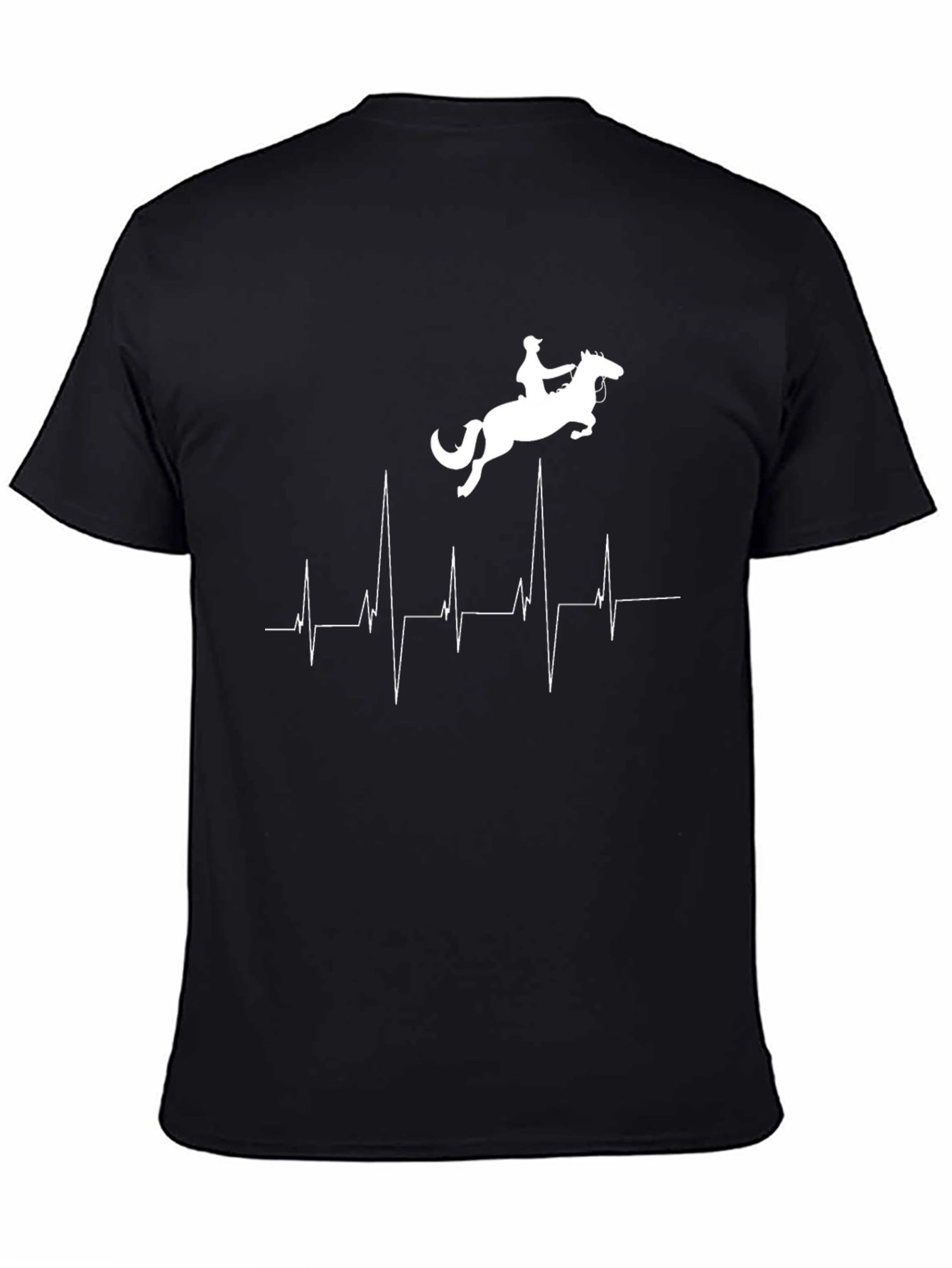 Equestrian Heartbeat T-Shirt - Horse Riding Passion