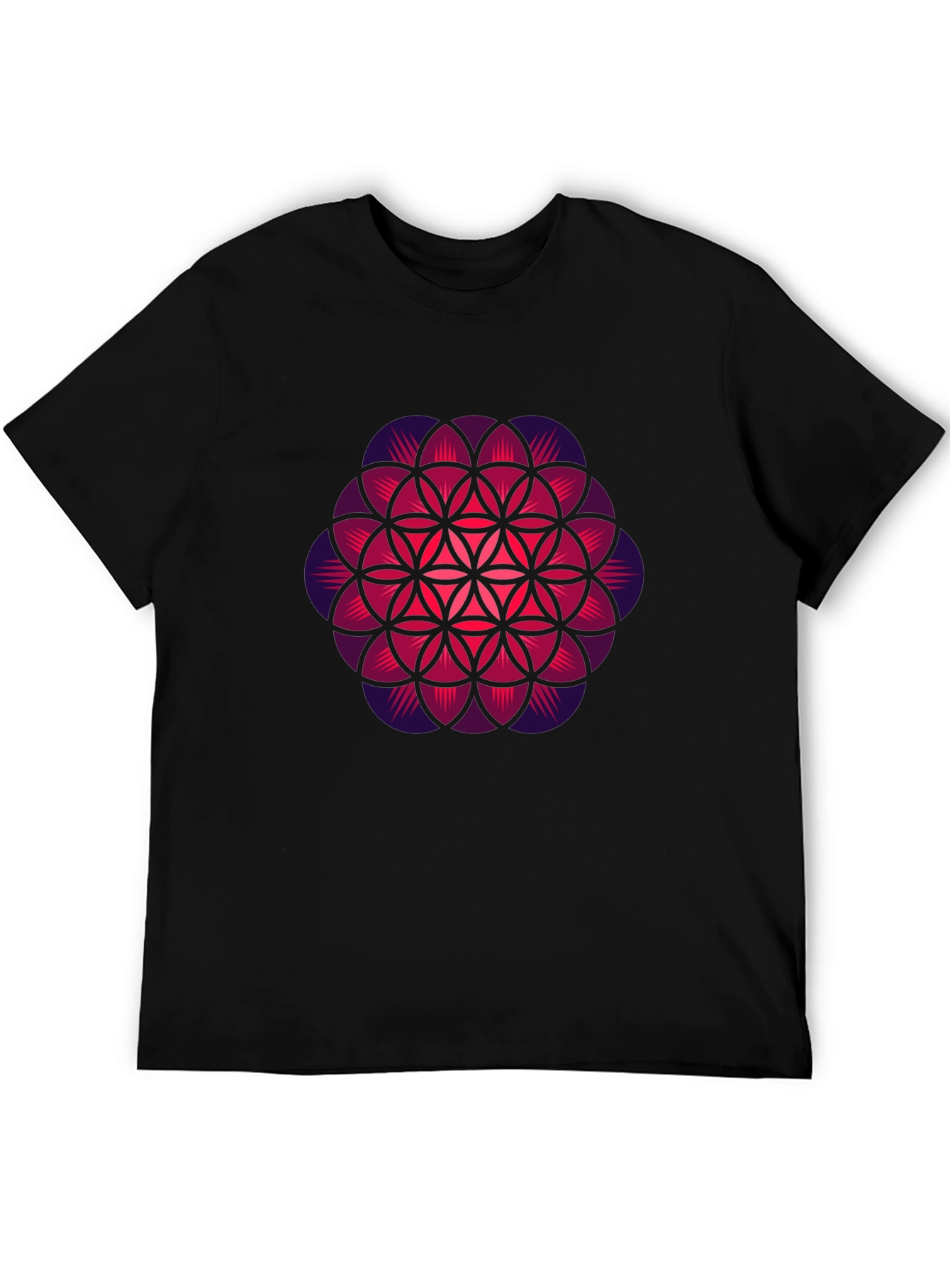 Flower of Life Graphic Tee - Black T-Shirt