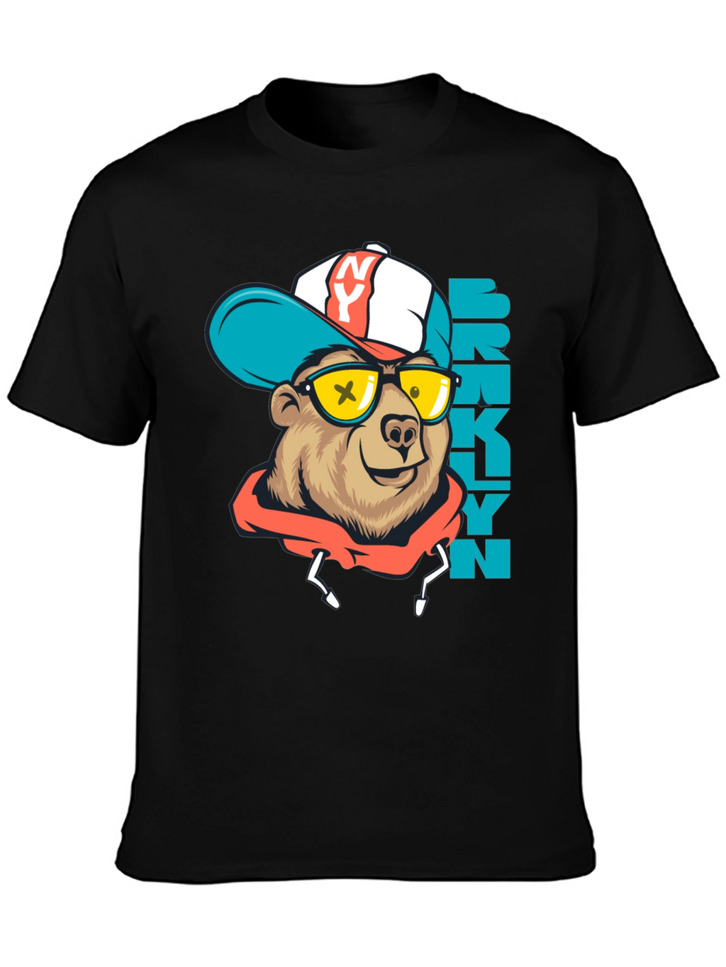 Brooklyn Bear Graphic Tee - Urban Style Shirt