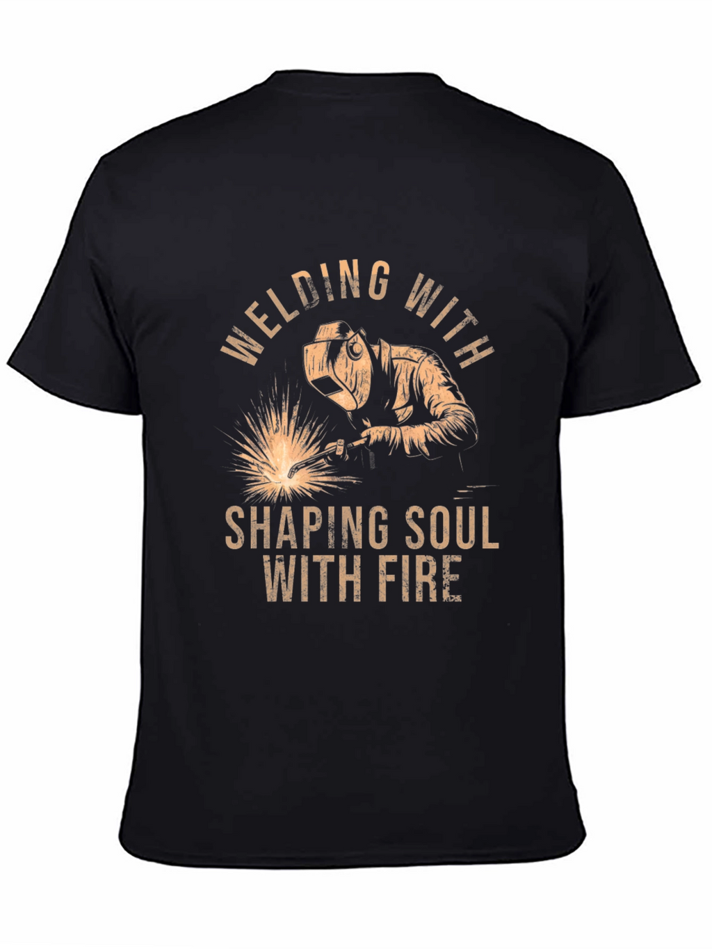 Welding With Fire Black Graphic Tee