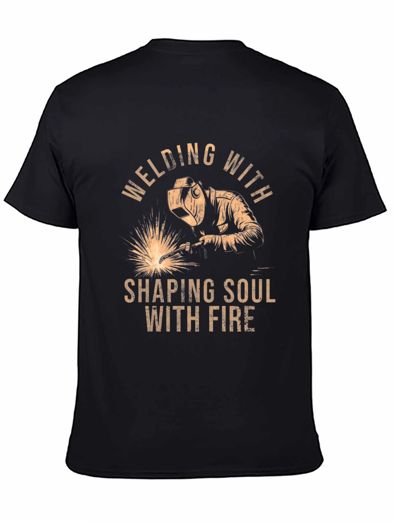 Welding With Fire Black Graphic Tee