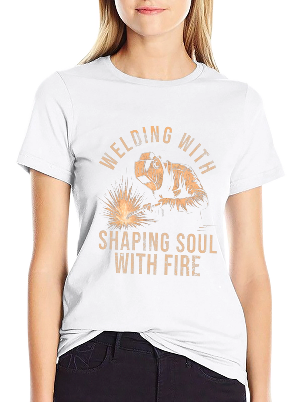 Welding With Fire Black Graphic Tee