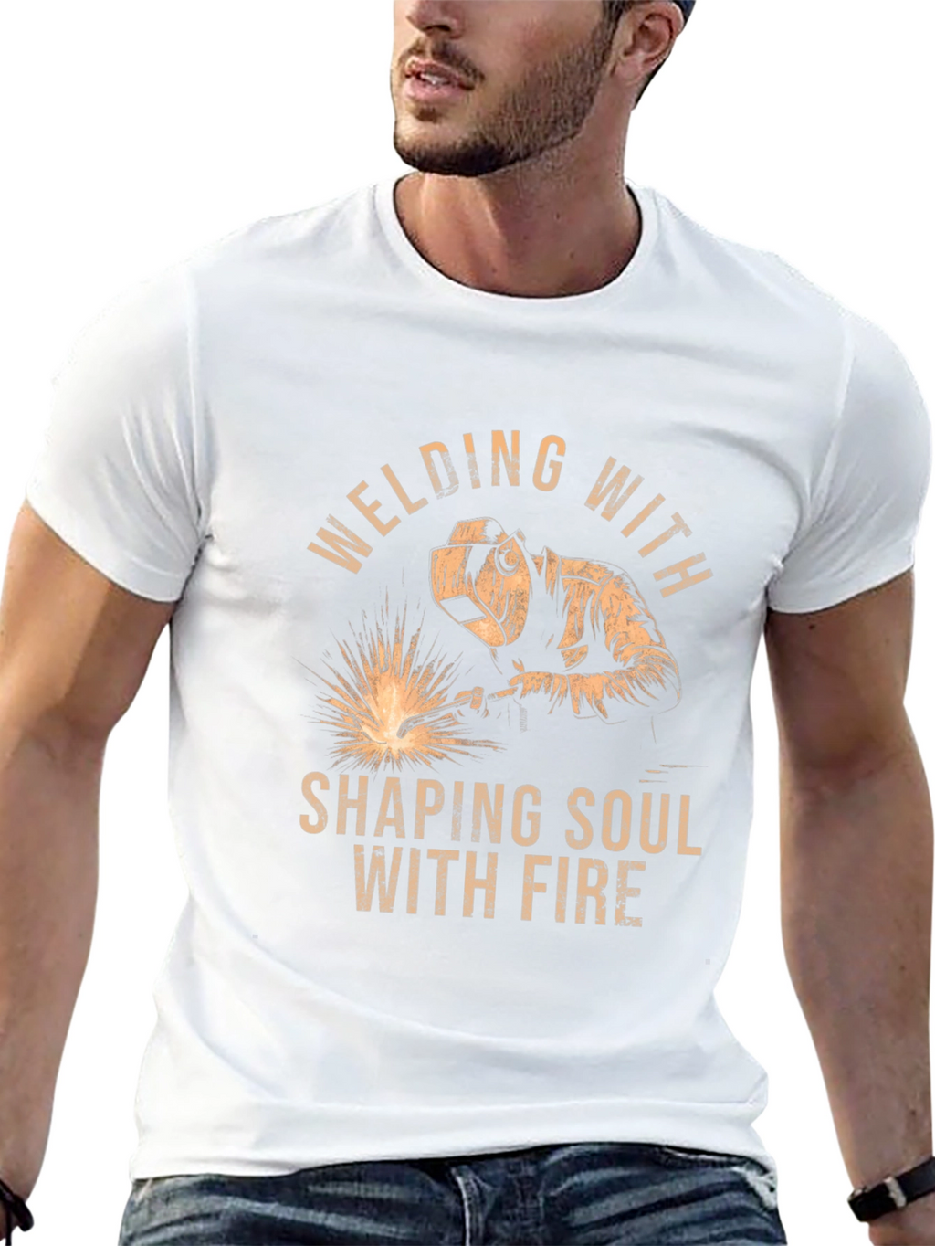 Welding With Fire Black Graphic Tee