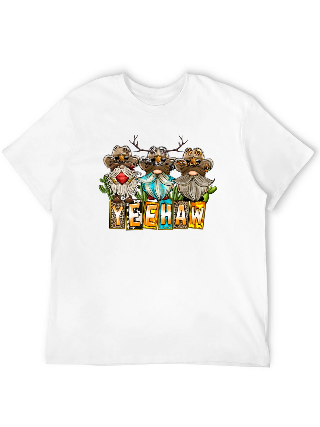 Yeehaw Cowboy Gnome T-Shirt Western Style Shirt