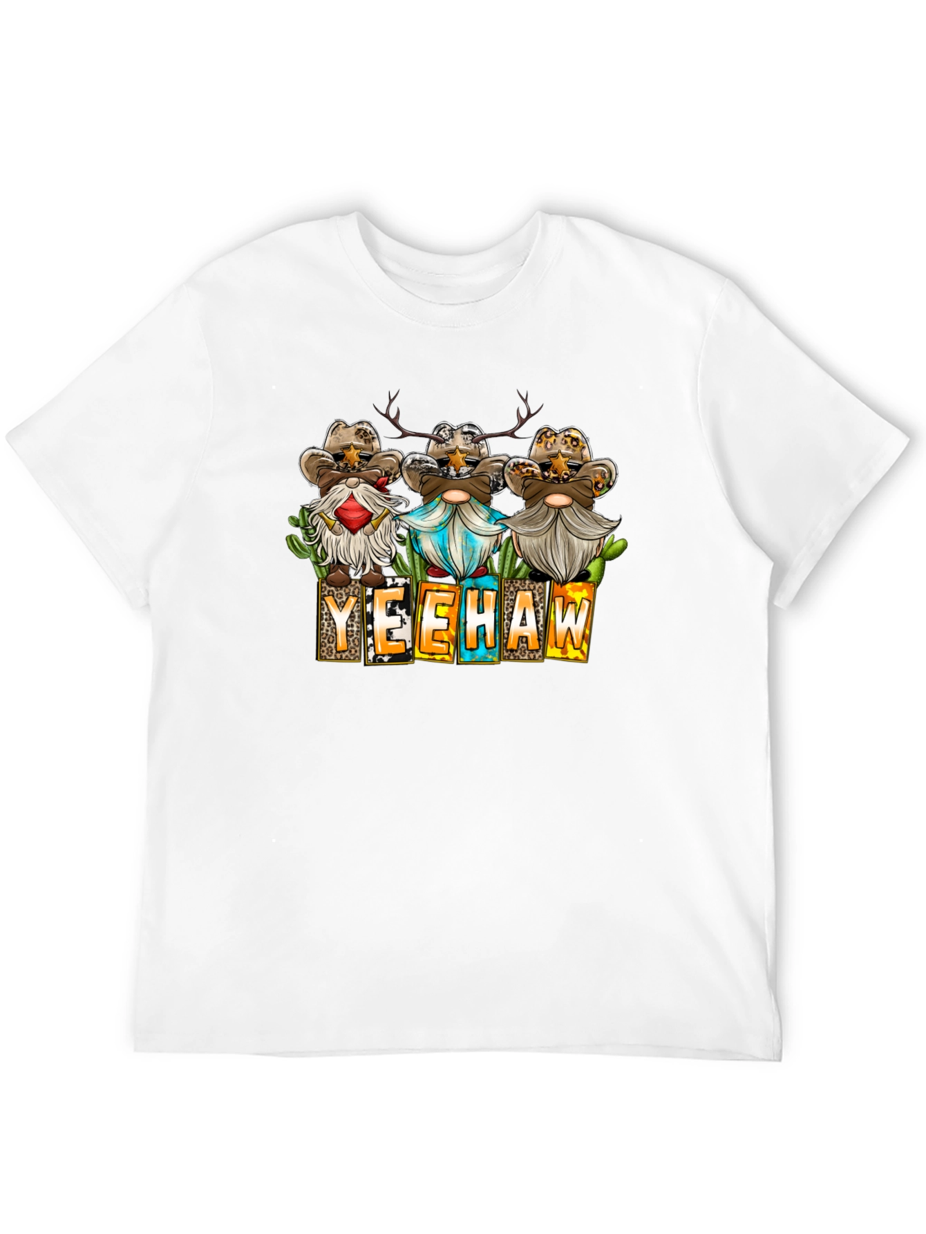 Yeehaw Cowboy Gnome T-Shirt Western Style Shirt