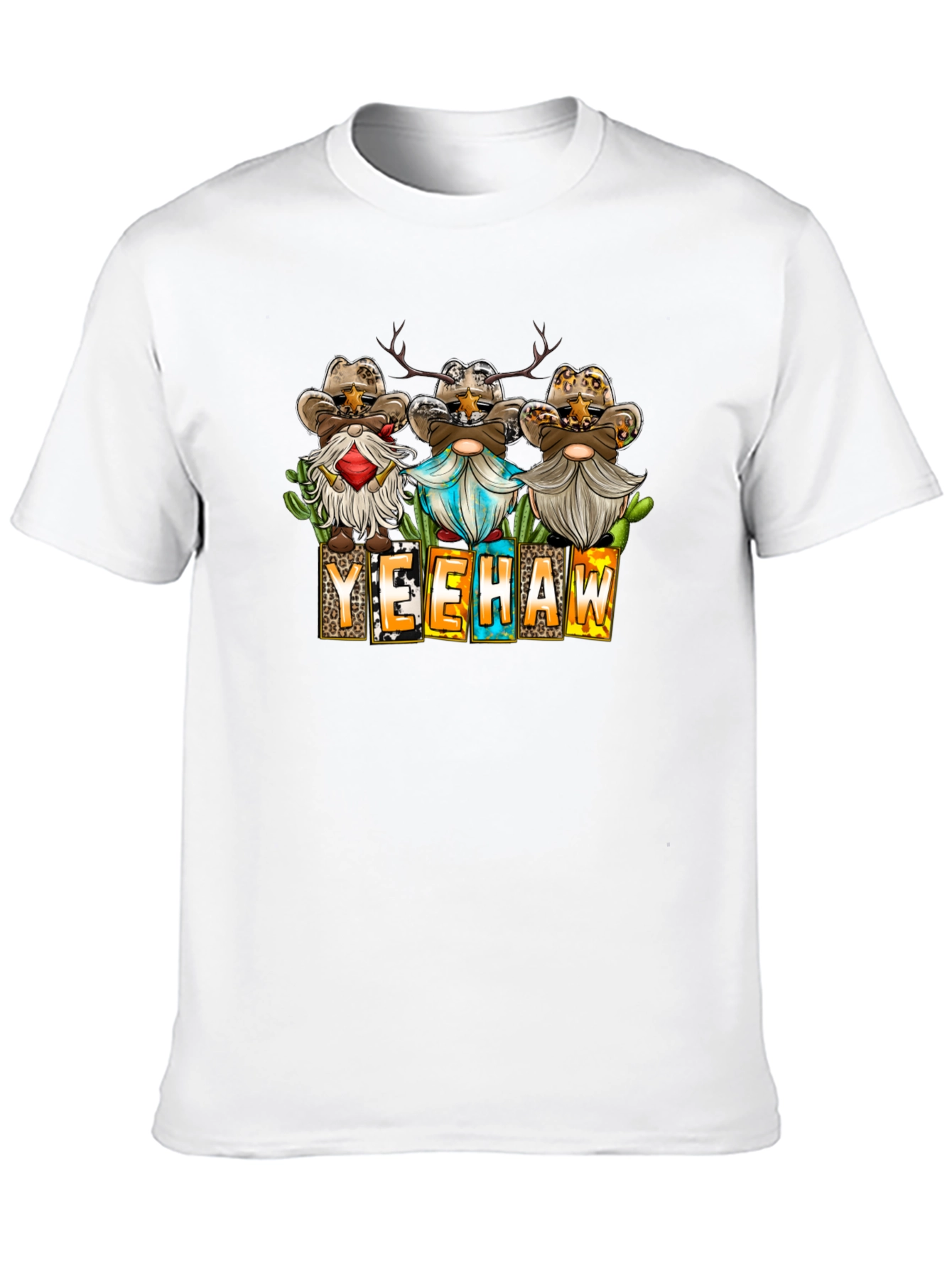 Yeehaw Cowboy Gnome T-Shirt Western Style Shirt