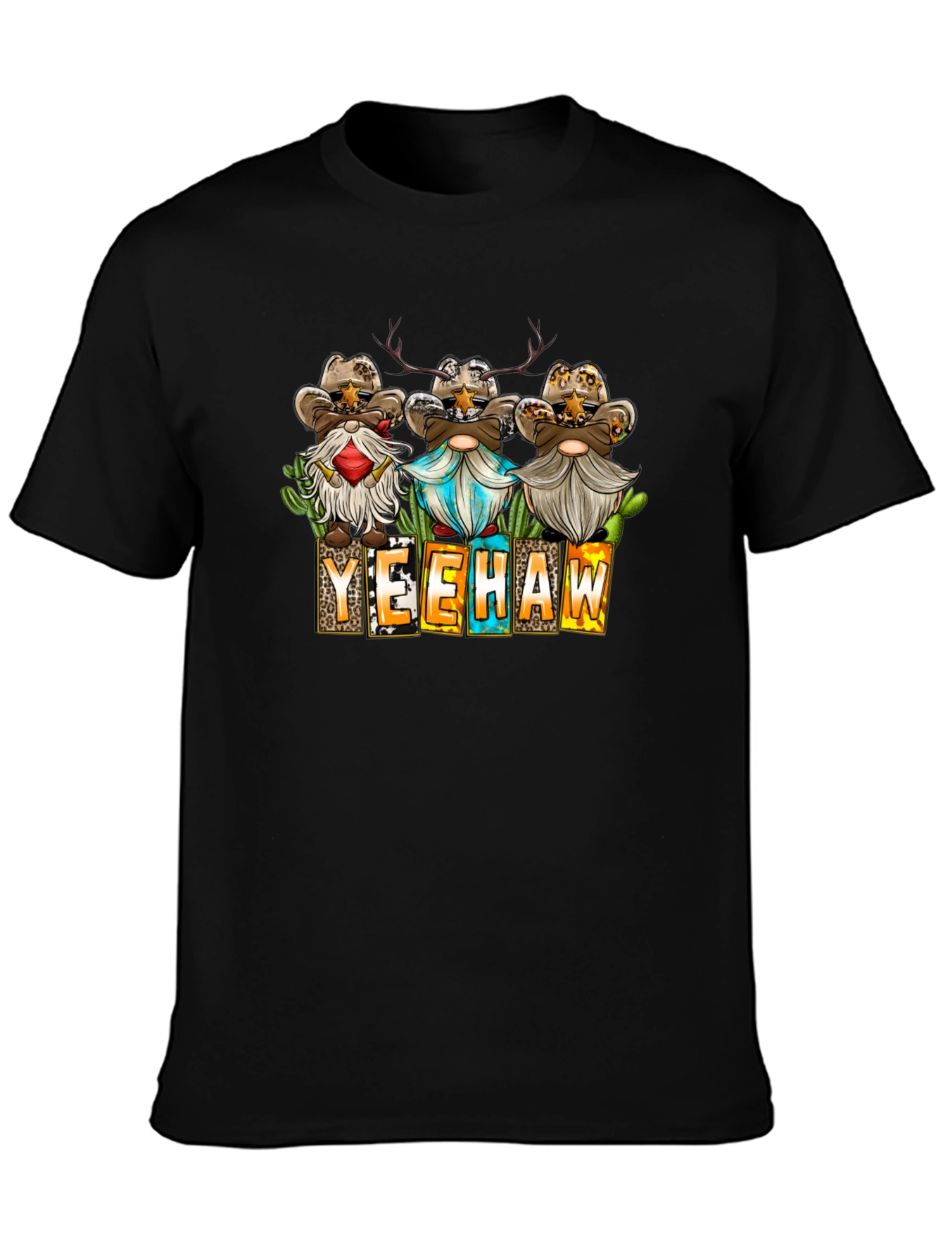 Yeehaw Cowboy Gnome T-Shirt Western Style Shirt