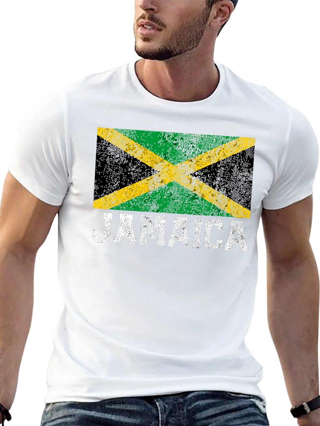 Jamaica Flag T-Shirt - Black Graphic Tee