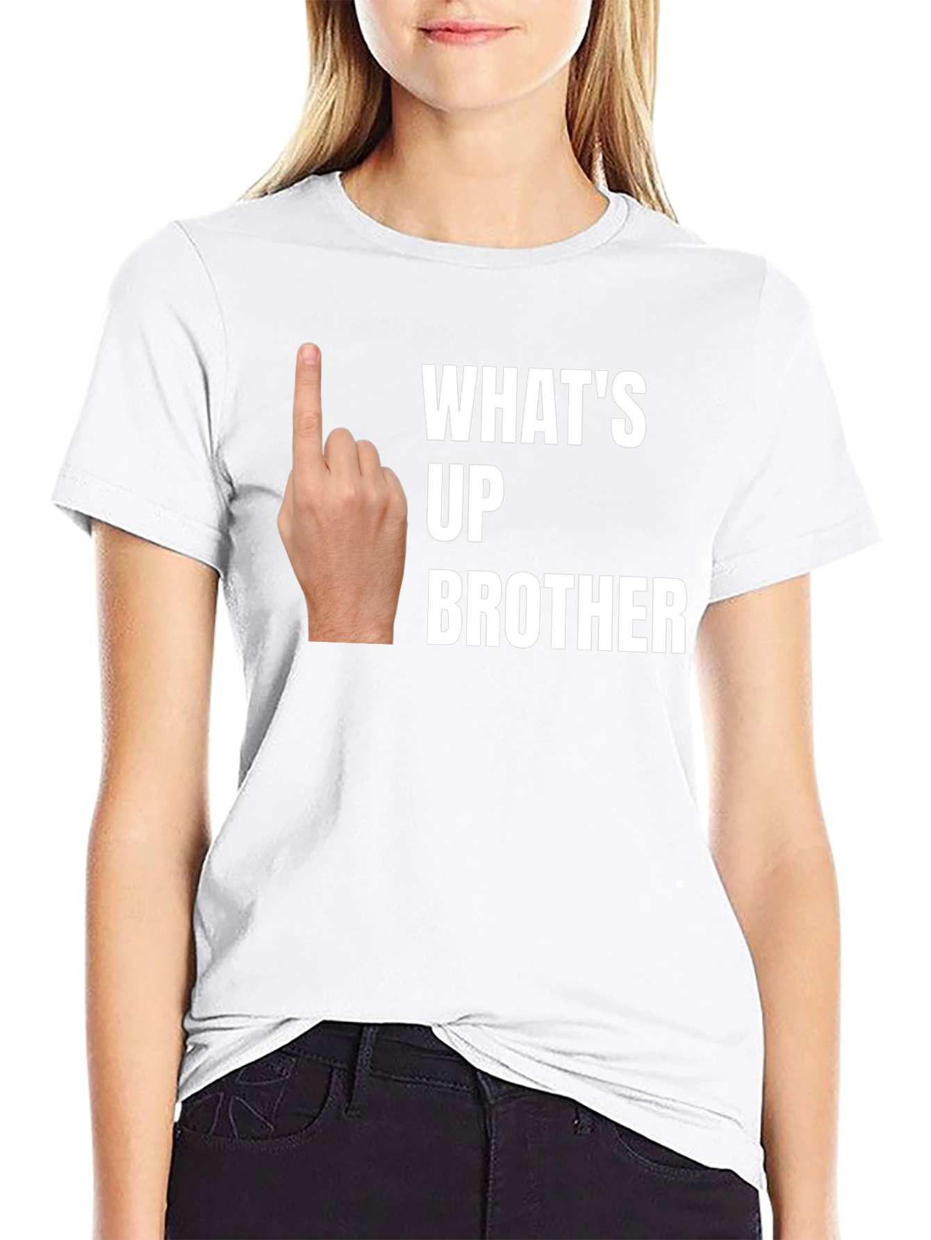 Whats Up Brother Novelty Graphic T-Shirt