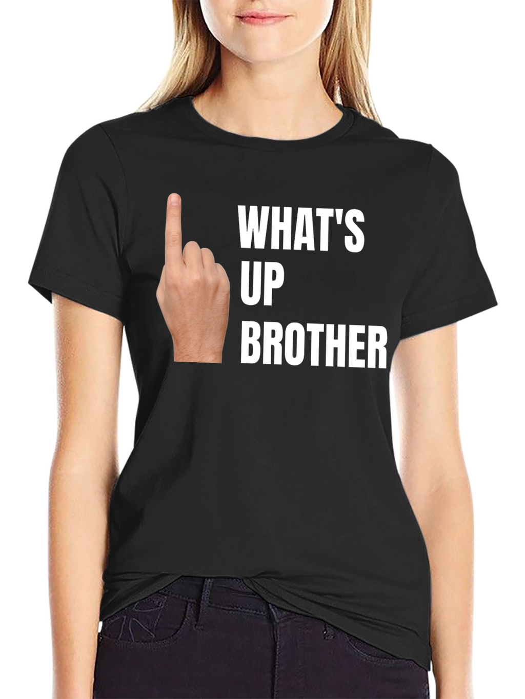 Whats Up Brother Novelty Graphic T-Shirt