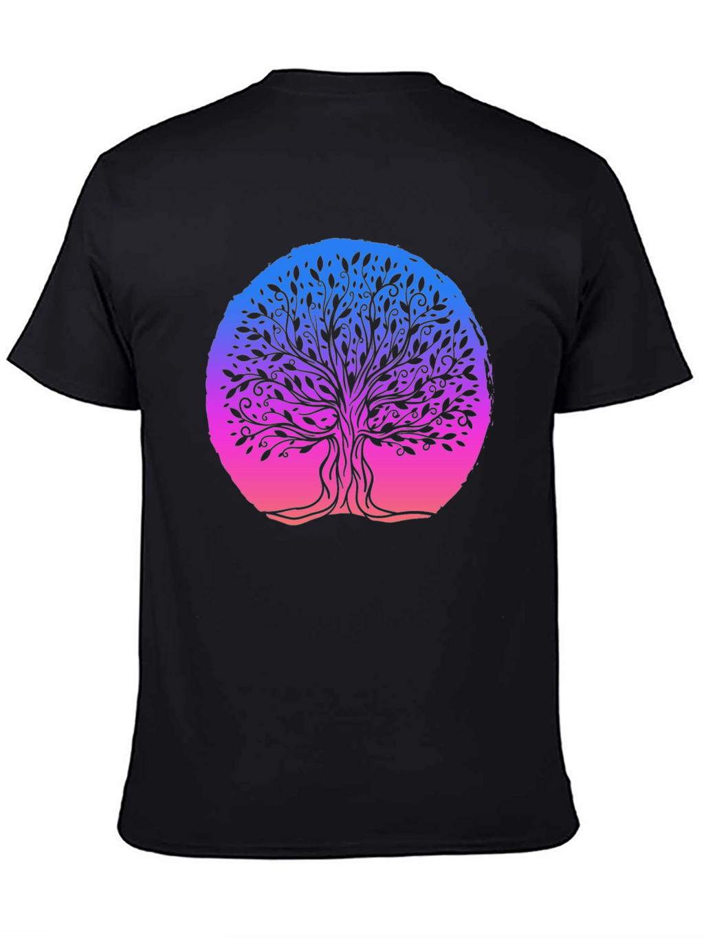 Tree of Life Graphic Tee - Black Cotton Blend