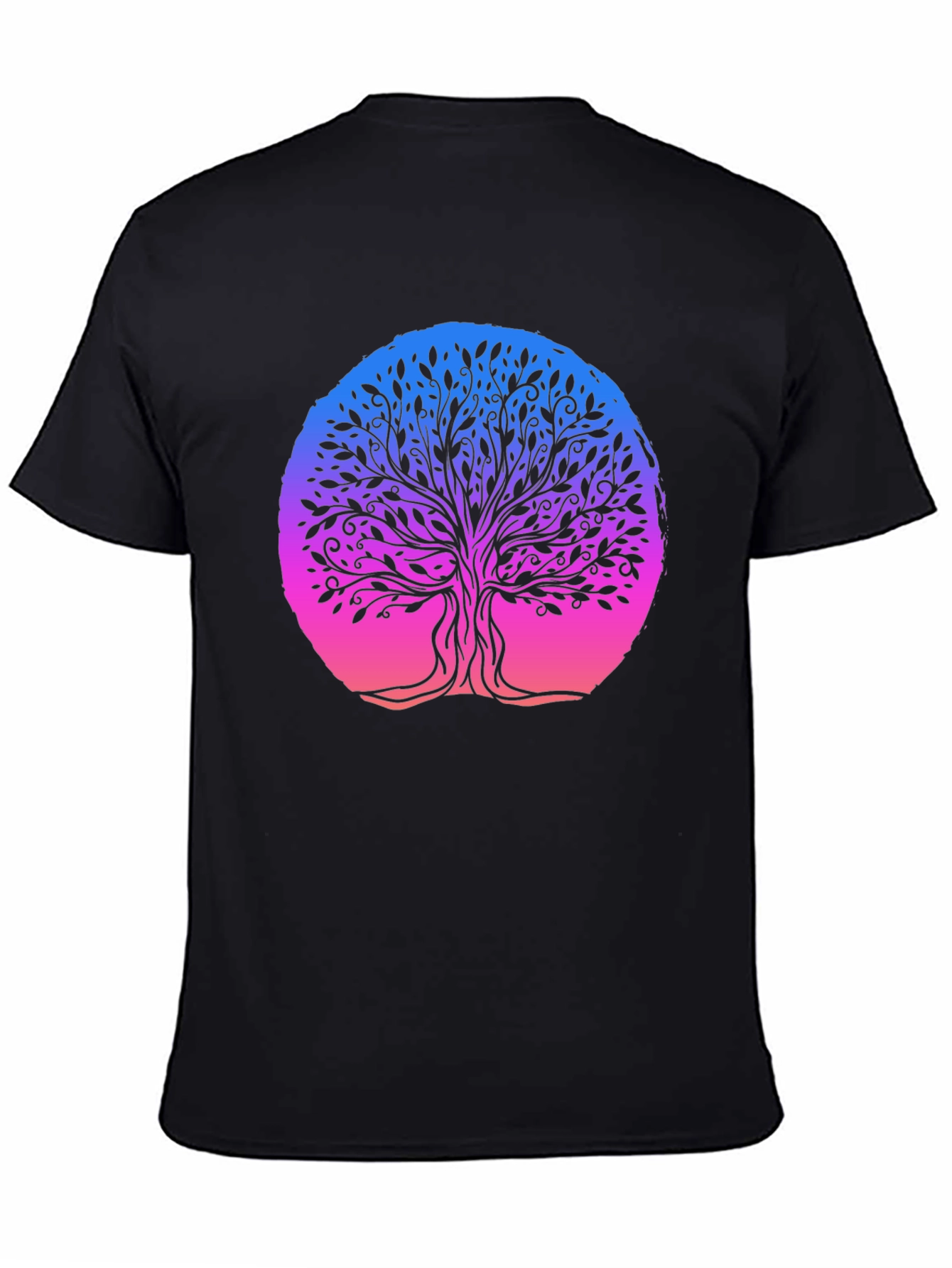 Tree of Life Graphic Tee - Black Cotton Blend
