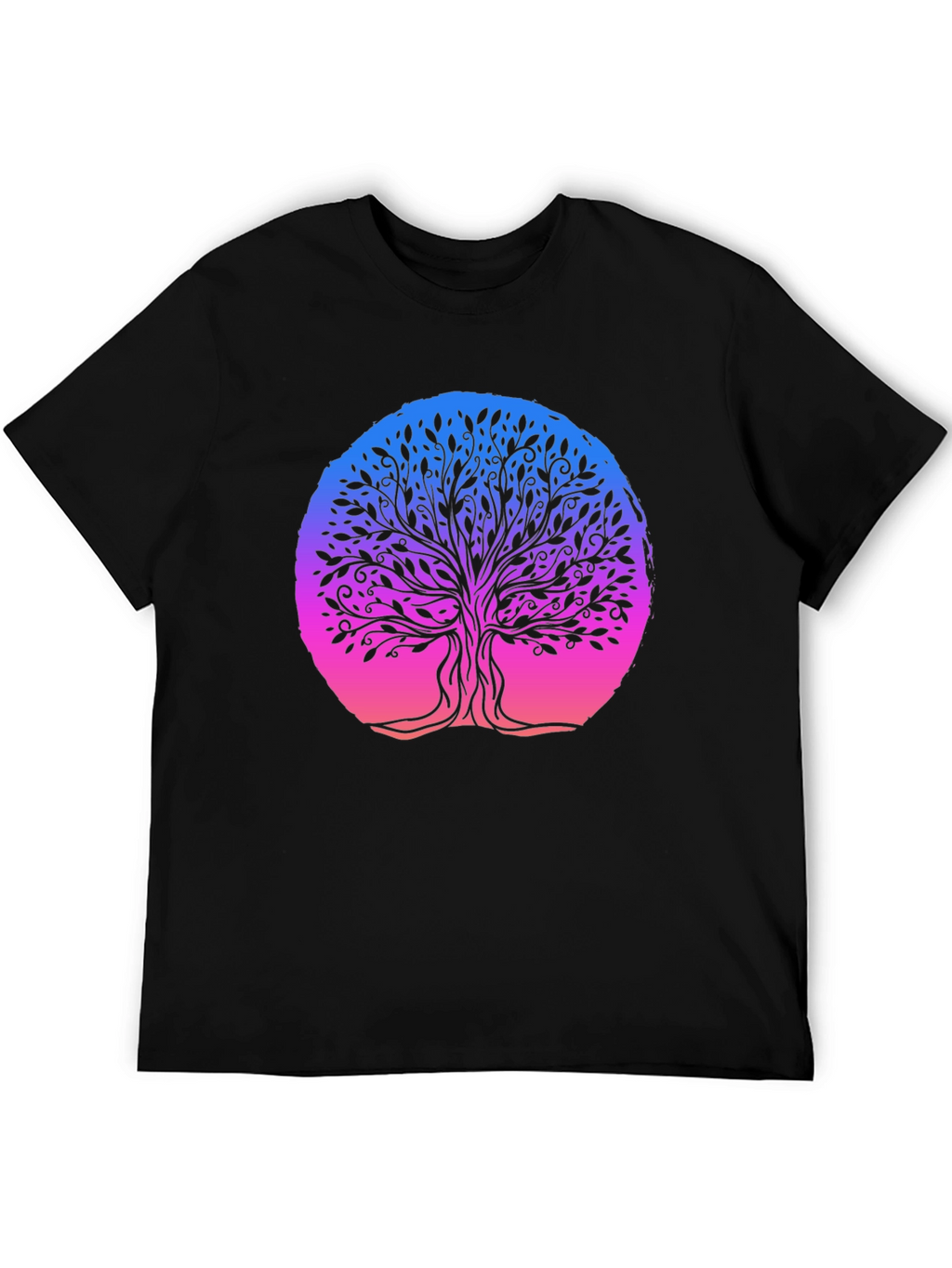 Tree of Life Graphic Tee - Black Cotton Blend