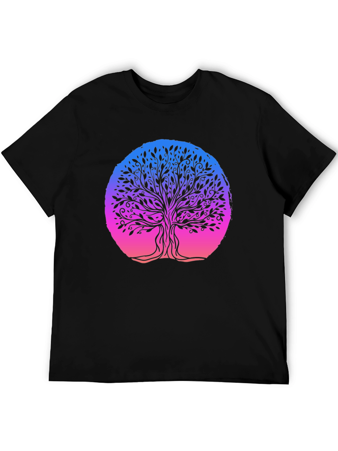 Tree of Life Graphic Tee - Black Cotton Blend