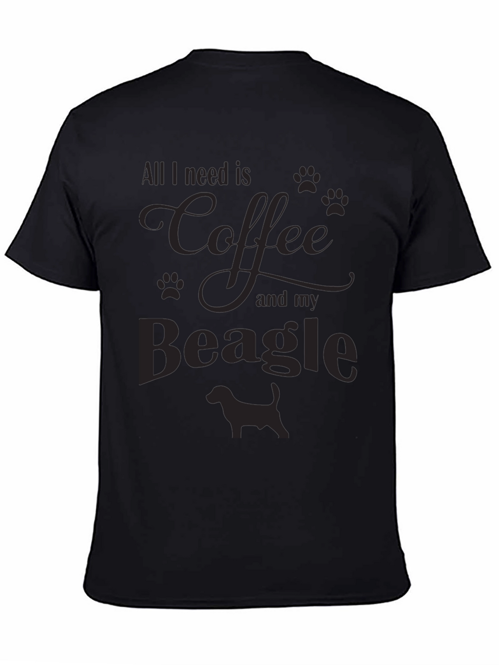 Coffee and Beagle Graphic Tee Shirt