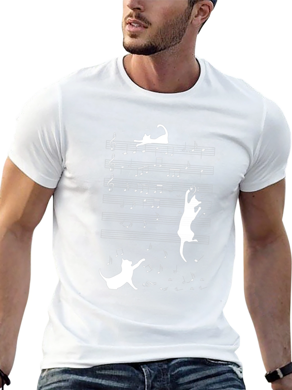Musical Cats T-Shirt - Black