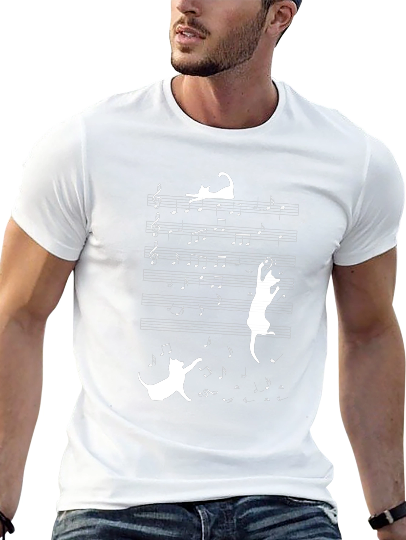 Musical Cats T-Shirt - Black