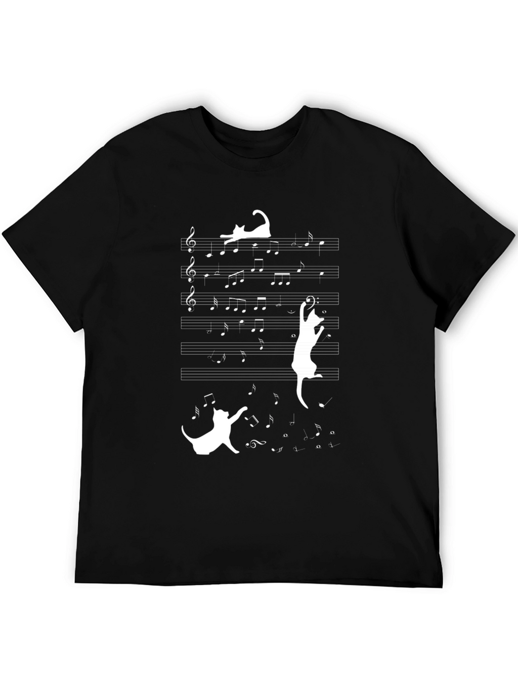 Musical Cats T-Shirt - Black