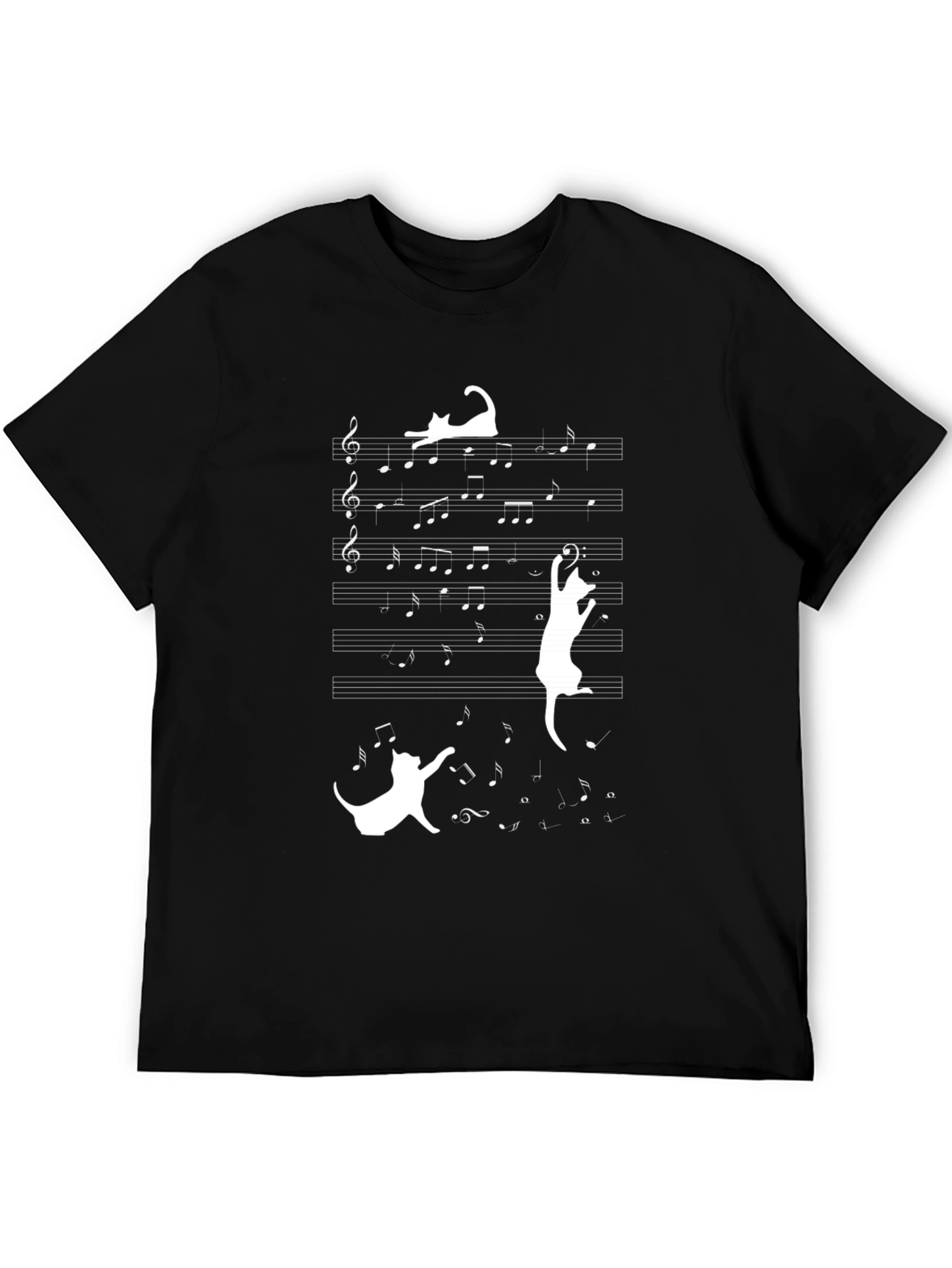 Musical Cats T-Shirt - Black