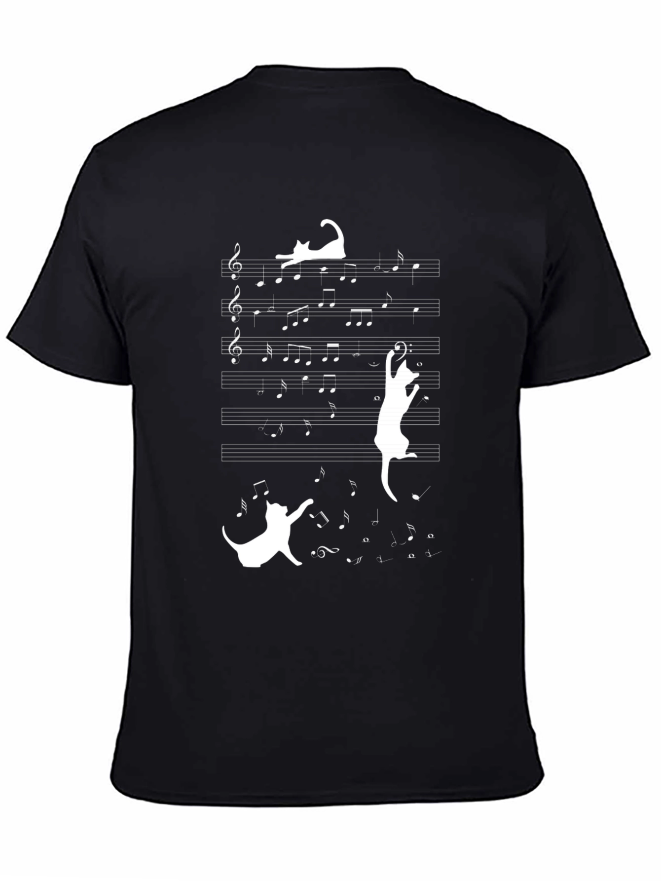 Musical Cats T-Shirt - Black