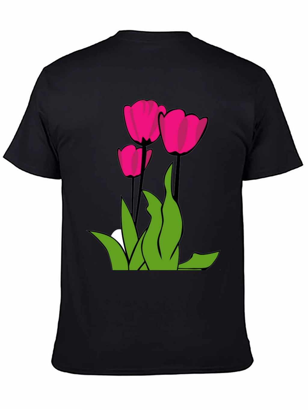 Tulip Graphic Tee - Modern Floral Design