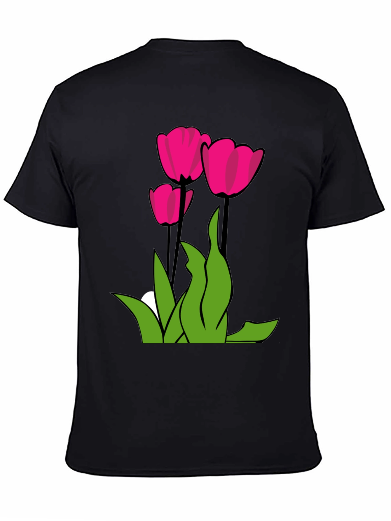 Tulip Graphic Tee - Modern Floral Design